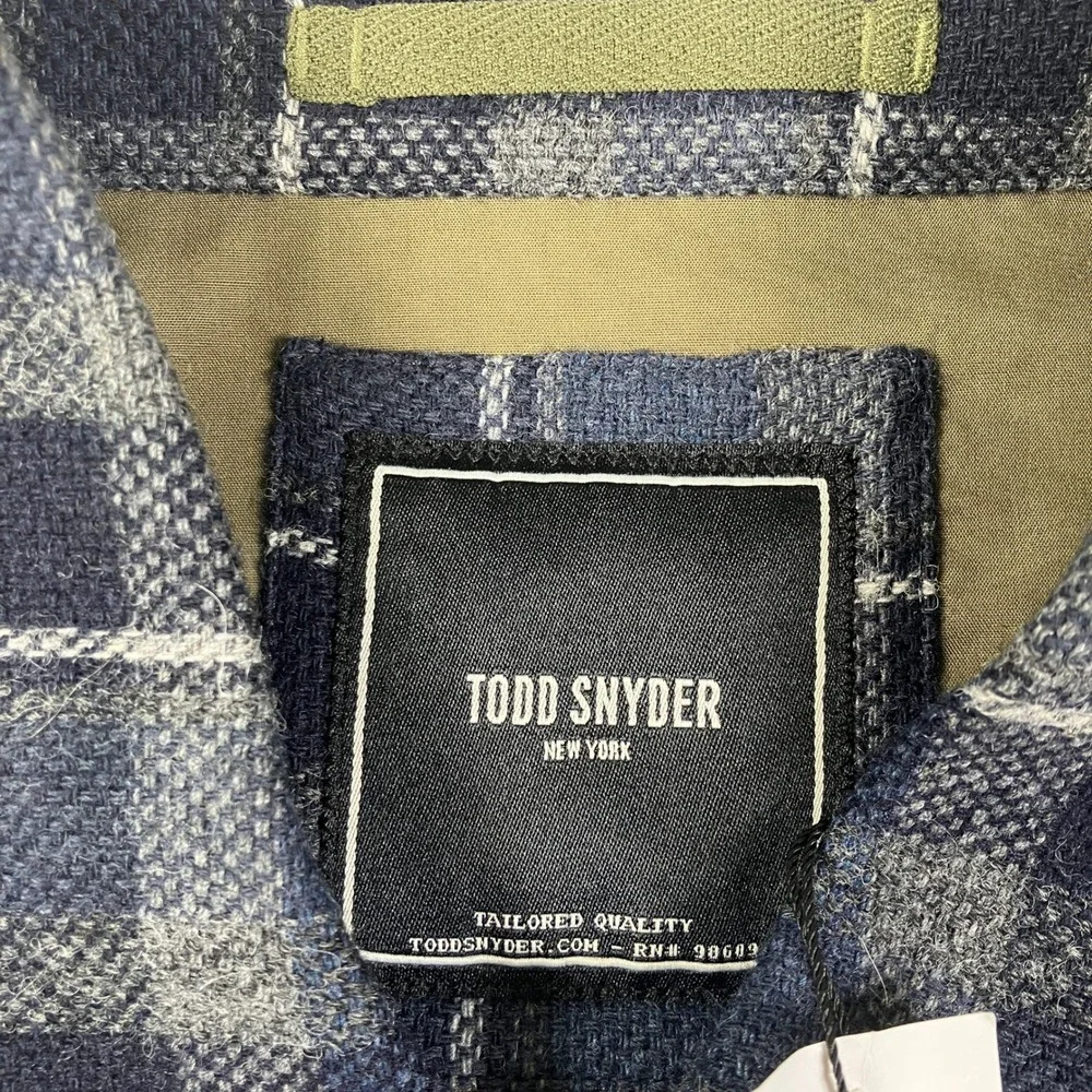 NEW Todd Snyder Wool Lowland Men's 2XL Work Shirt Jacket Shacket Navy Plaid $348